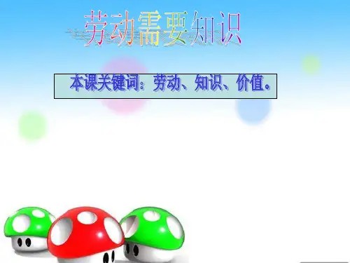 六年级上册品德课件-劳动需要知识｜浙教版 (共23张PPT)