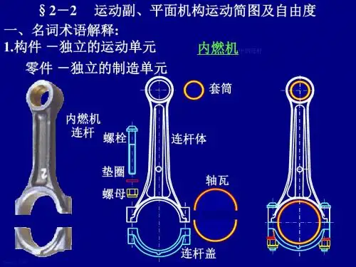 机械设计基础课件-2-2运动副平面机构运动简图及自由度