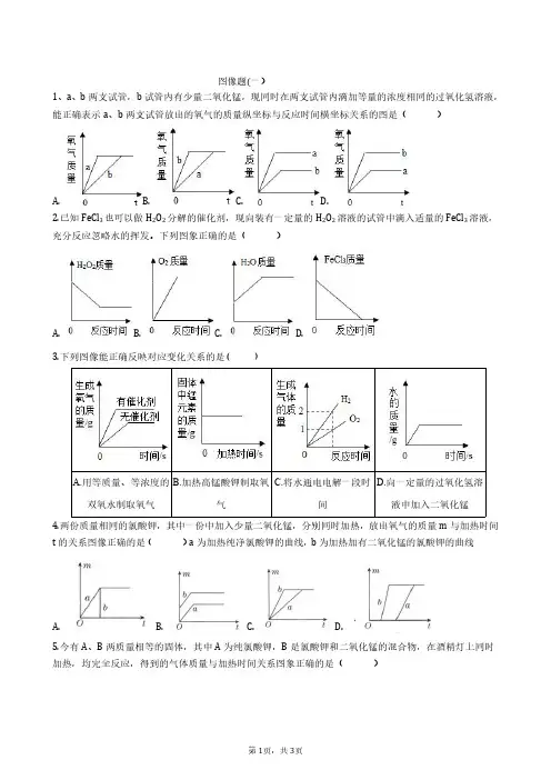 九年级化学期中图像题专题