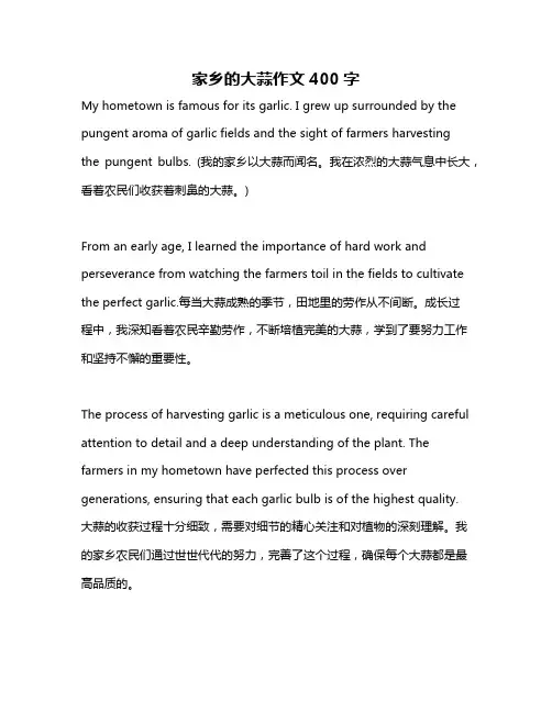 家乡的大蒜作文400字