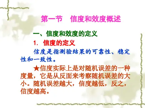 第六章信度和效度新