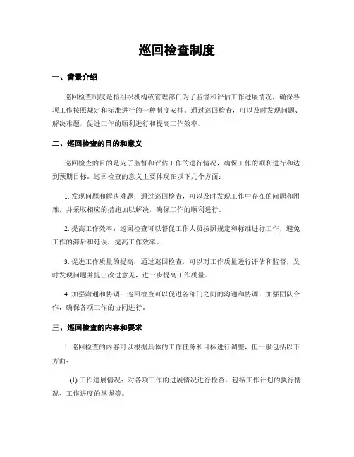 巡回检查制度
