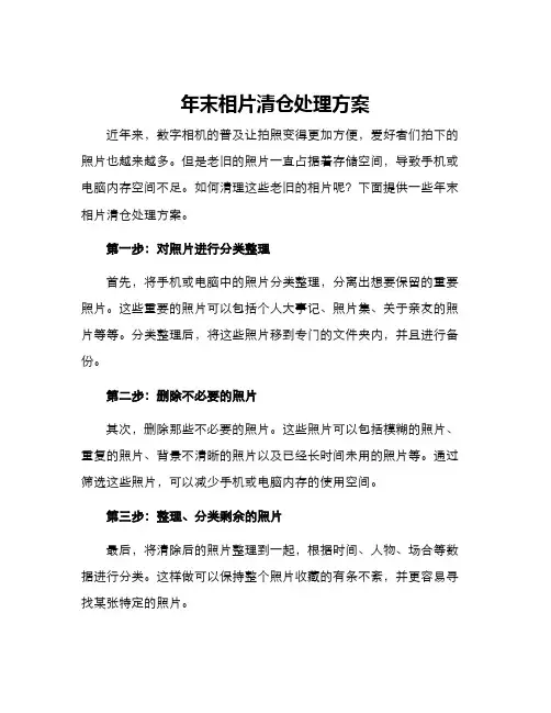 年末相片清仓处理方案
