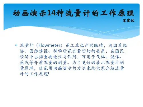 动画演示14种流量计的工作原理
