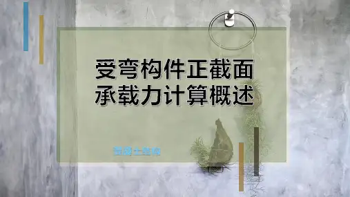 受弯构件正截面承载力计算概述