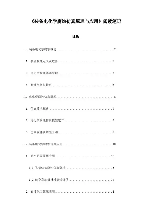 装备电化学腐蚀仿真原理与应用_记录