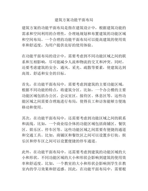 建筑方案功能平面布局