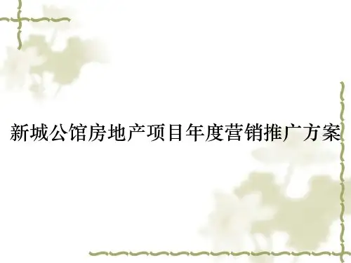 新城公馆房地产项目年度营销推广方案