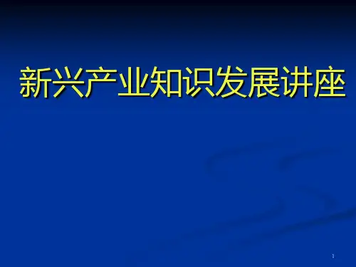新兴产业知识发展讲座PPT课件