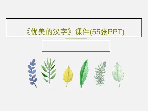 《优美的汉字》课件(55张PPT)共58页文档