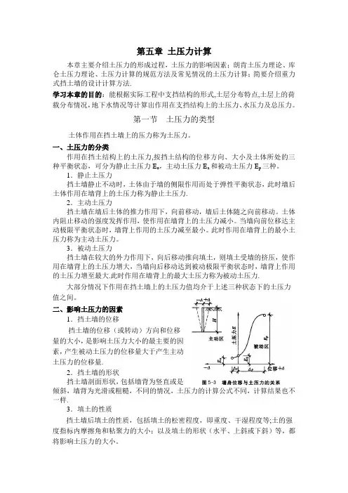 土压力计算方法