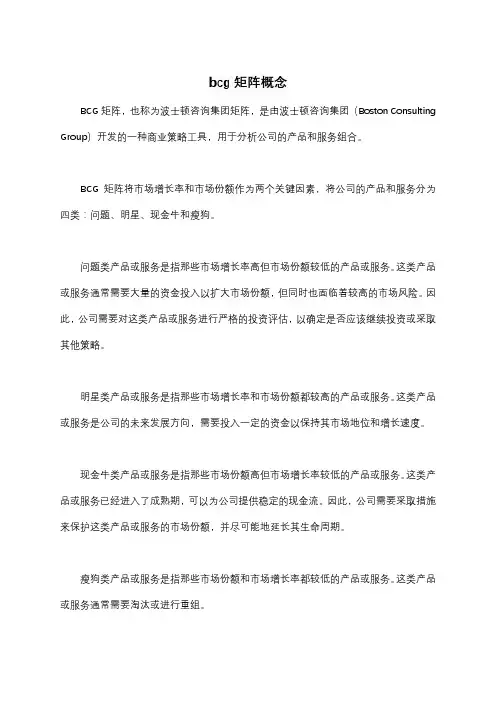 bcg矩阵概念