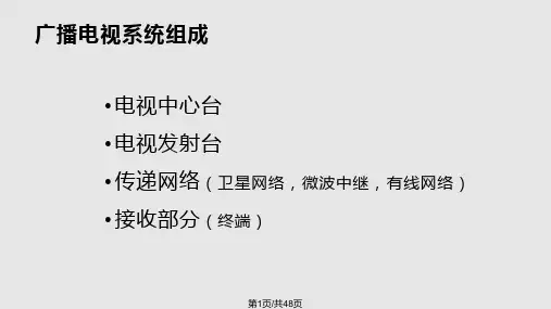 模拟电视广播PPT课件