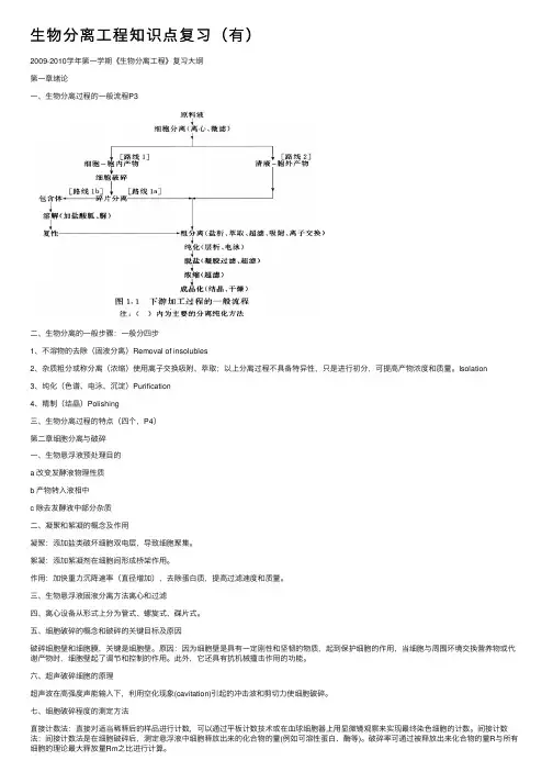生物分离工程知识点复习（有）