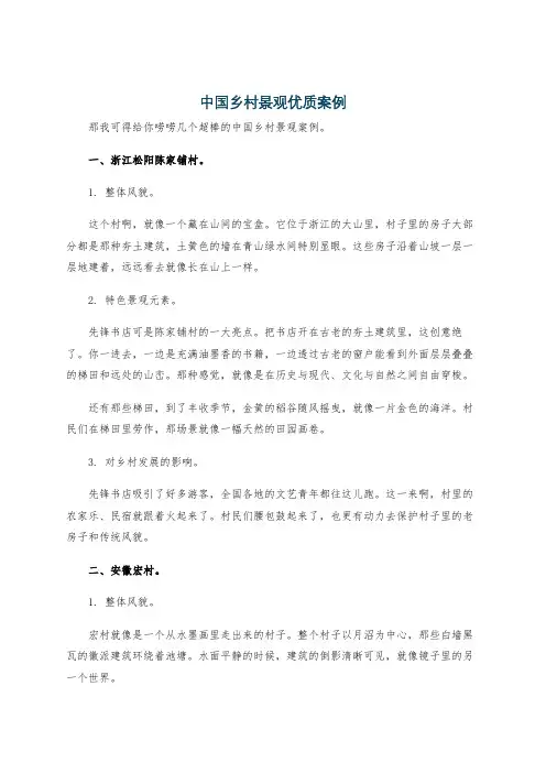 中国乡村景观优质案例