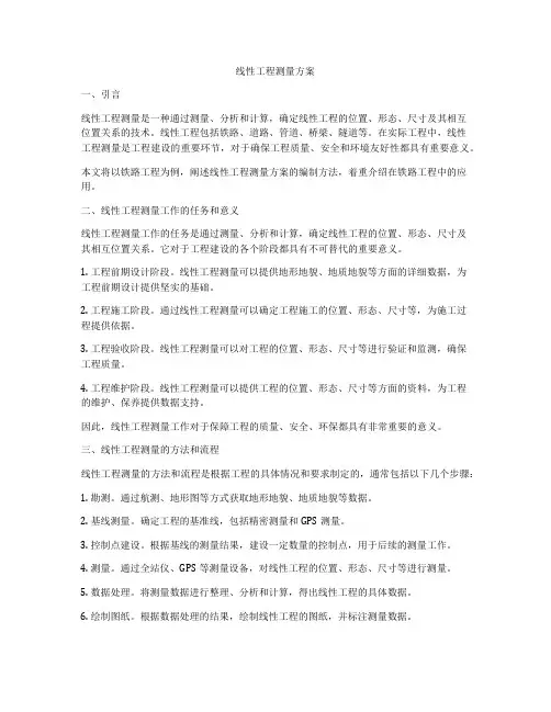 线性工程测量方案