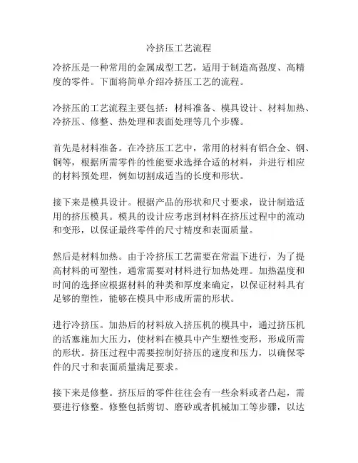 冷挤压工艺流程
