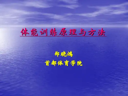 体能训练原理与方法