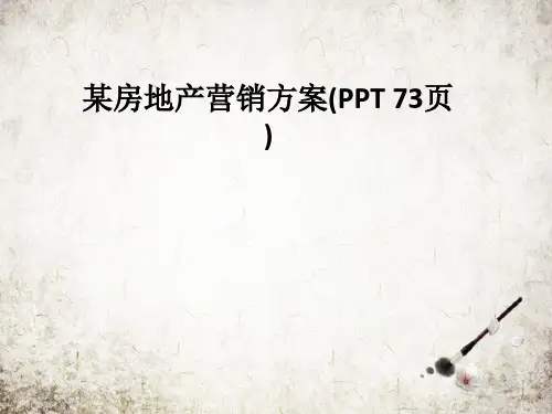 某房地产营销方案(PPT 73页)