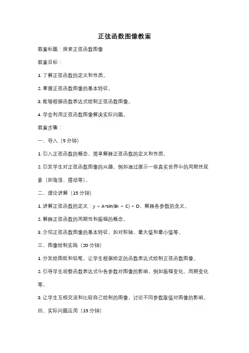 正弦函数图像教案