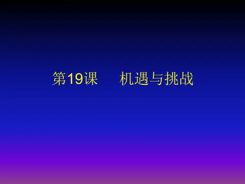 机遇与挑战 PPT课件
