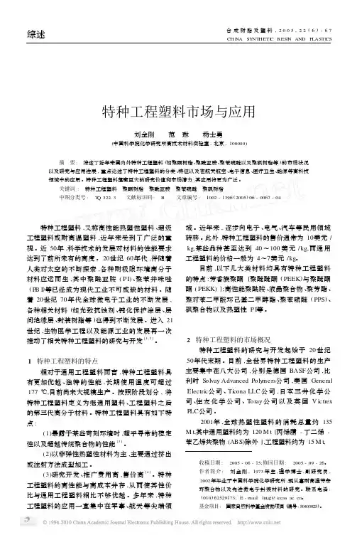 特种工程塑料市场与应用