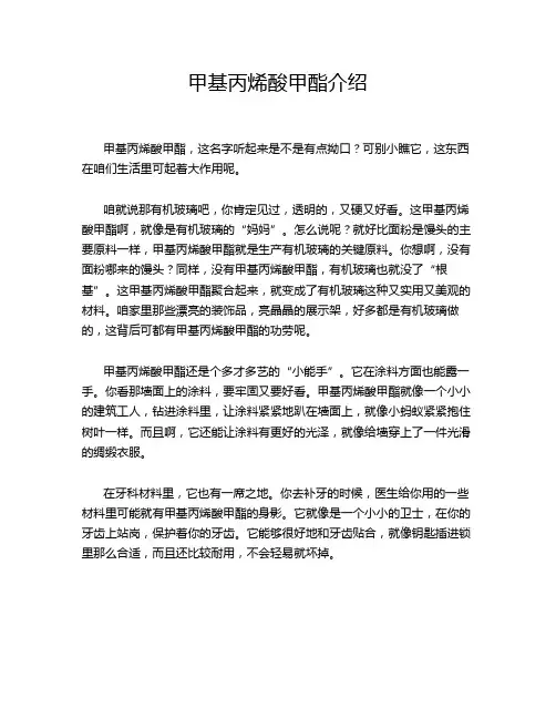 甲基丙烯酸甲酯介绍