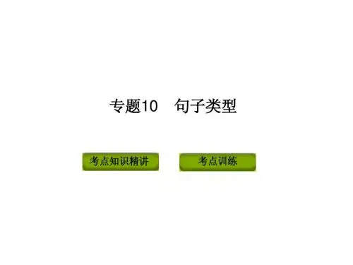 2012版中考复习英语精品课件(含11真题)语法专题10__句子类型[1]