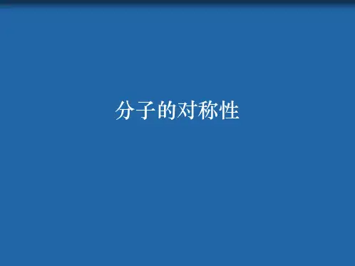 分子的对称性