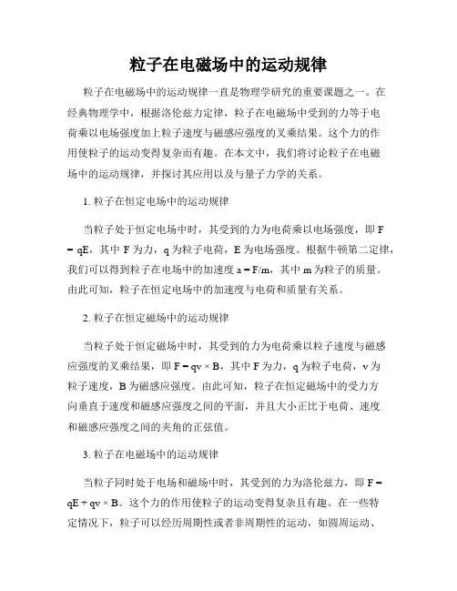 粒子在电磁场中的运动规律