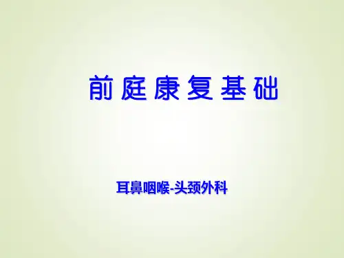 前庭康复基础精选全文完整版