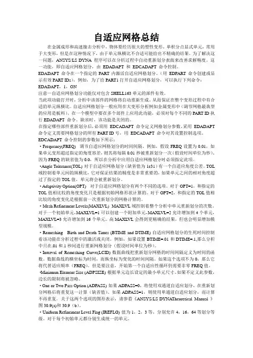 dyna自适应网格总结