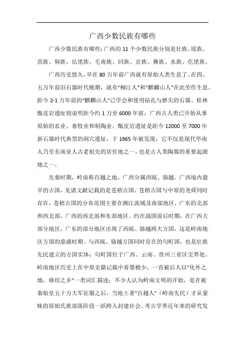 广西少数民族有哪些
