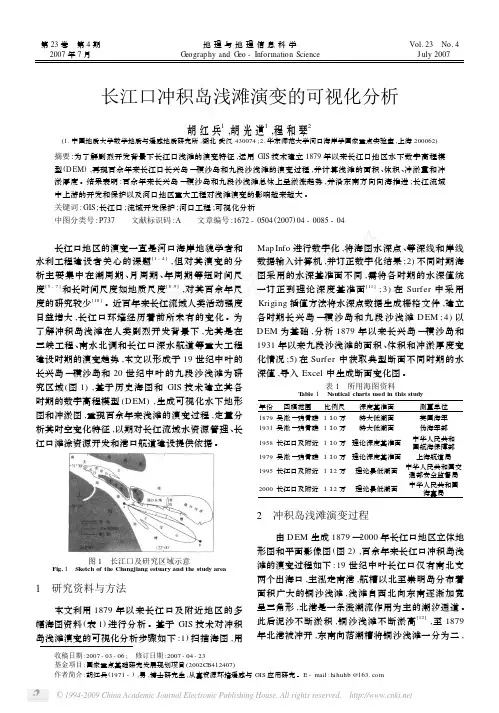 长江口冲积岛浅滩演变的可视化分析