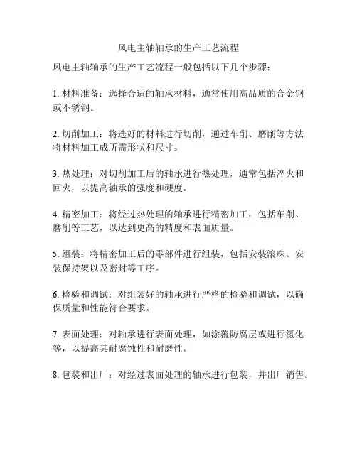 风电主轴轴承的生产工艺流程
