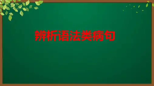 2024届高考专题复习 辨析语法类病句课件80张