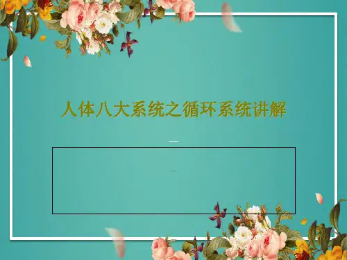 人体八大系统之循环系统讲解31页PPT