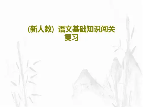 (新人教)  语文基础知识闯关复习PPT文档21页