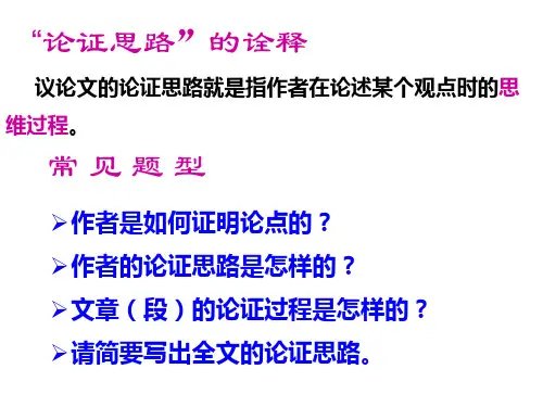 高考论证思路题型专题课件