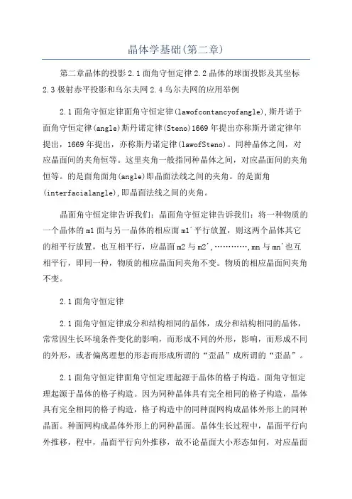 晶体学基础(第二章)