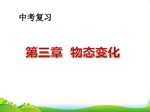 人教版八年级物理上册 第三章 物态变化复习课件(共36张PPT)