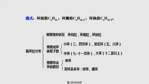 有机化学课件第五版汪小兰环烃PPT课件
