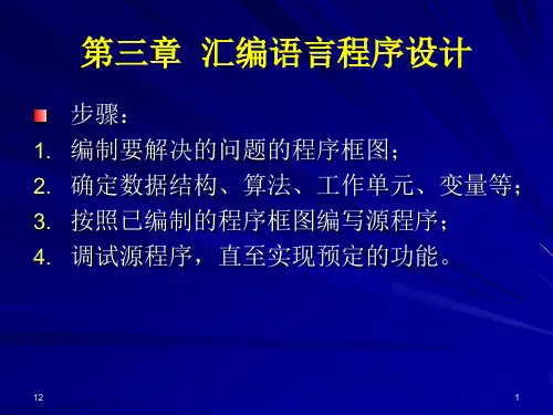 第三章MCS-51单片机的汇编语言程序设计(8学时).