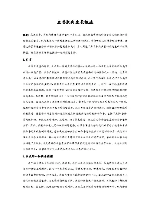 鱼类肌肉生长概述