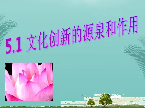 文化创新的源泉和作用.优秀精选PPT