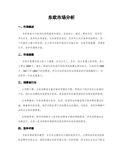 东欧市场分析