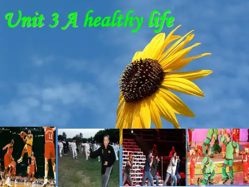 人教版英语选修六Unit 3 A healthy Life(第一课时) 课件(共24张PPT)