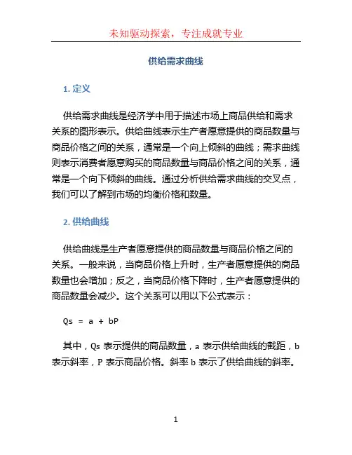 供给需求曲线