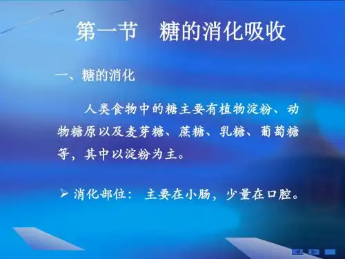 生物化学第九章糖的消化与吸收