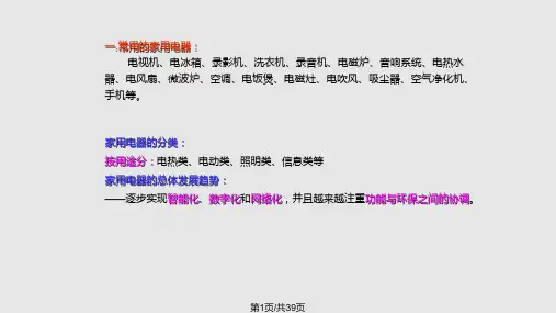 家用电器上课用PPT课件